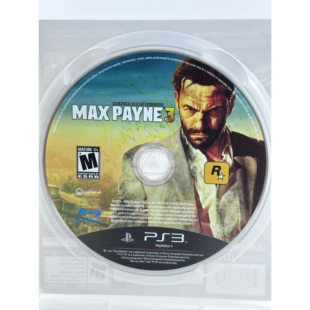 Max Payne 3 PS3 Playstation 3 Rockstar Games Action‎ Shooter Game Complete